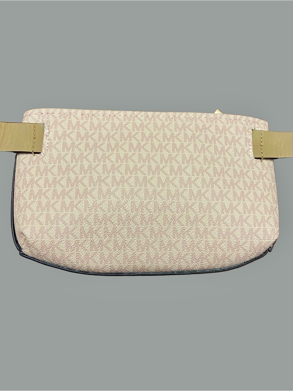 MICHAEL KORS Ballet Pink & Cream Signature Logo Center Stripe Belt Bag -M 29-32” - Picture 12 of 12